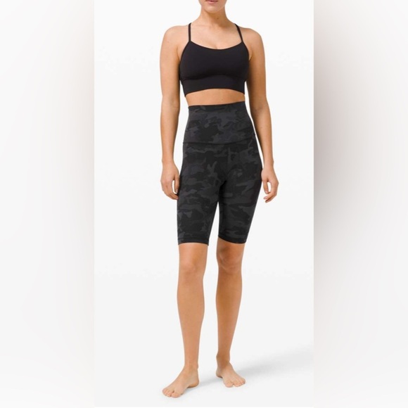 Lululemon Align Super High Rise Short *10"- Incognito Camo Multi Grey/Size 2 - Picture 1 of 9